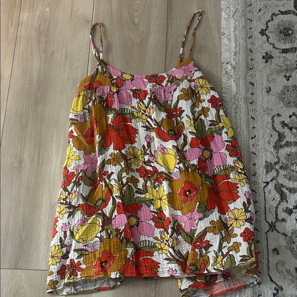 Show Me Your MuMu Floral Mini Dress in Pink, Yellow, and Red